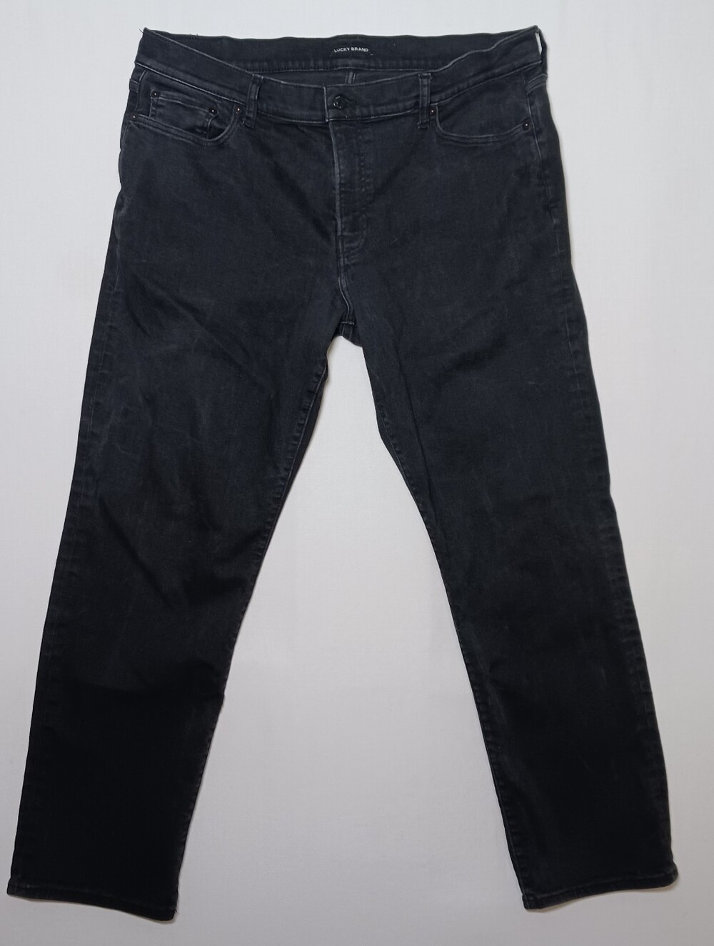 Lucky Brand Mens 363 Vintage Straight Jeans 40X32 Black Denim Stretch